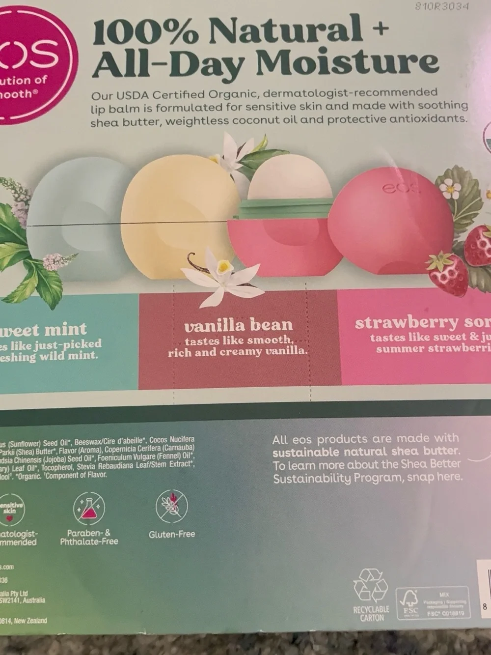 eos 100% Natural Organic Lip Balm 7 pack!